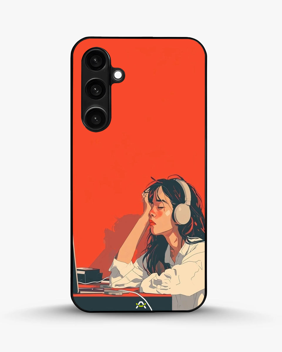 Creslia girl headphones art phone case - girl headphones art phone case samsung galaxy s23 fe