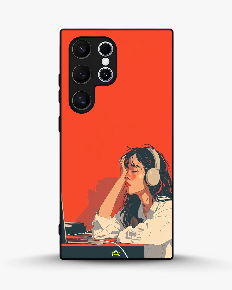 Creslia girl headphones art phone case - girl headphones art phone case samsung galaxy s24 ultra