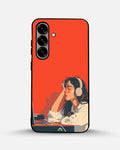 Creslia girl headphones art phone case - girl headphones art phone case samsung galaxy s25