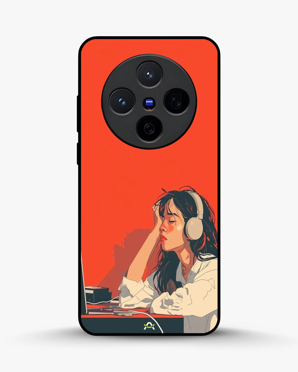 Creslia girl headphones art phone case - girl headphones art phone case vivo x200