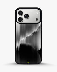 Gradient Stripes Phone Case - Black & Silver Abstract Print for iPhone, Samsung, Pixel, OnePlus & Vivo