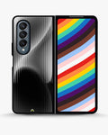 Creslia gradient stripes phone case - gradient stripes phone case samsung galaxy z fold 4