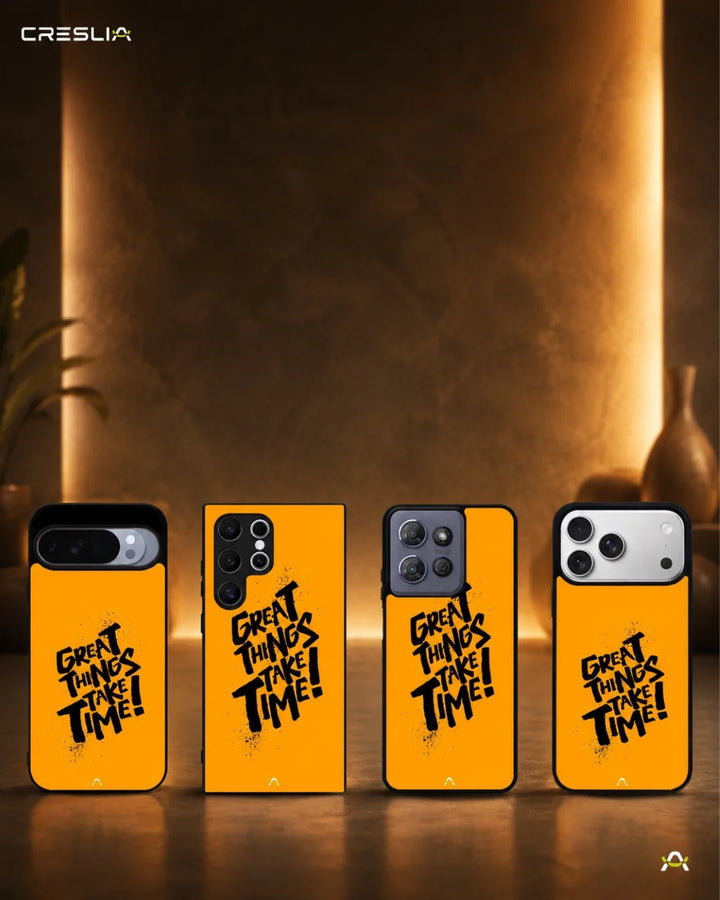 Creslia great things take time phone case - great things take time phone case mobile banner