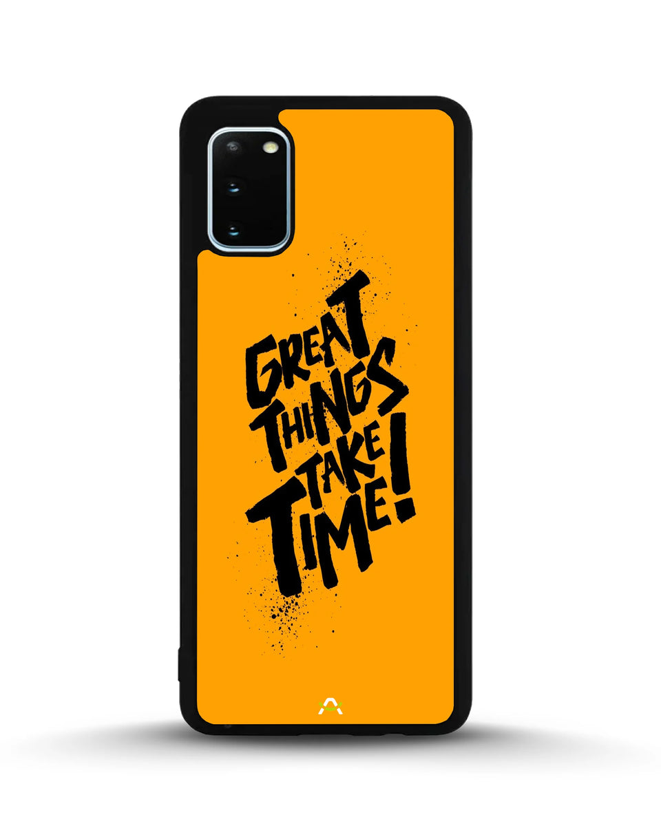 Creslia great things take time phone case - great things take time phone case samsung galaxy s20 fe