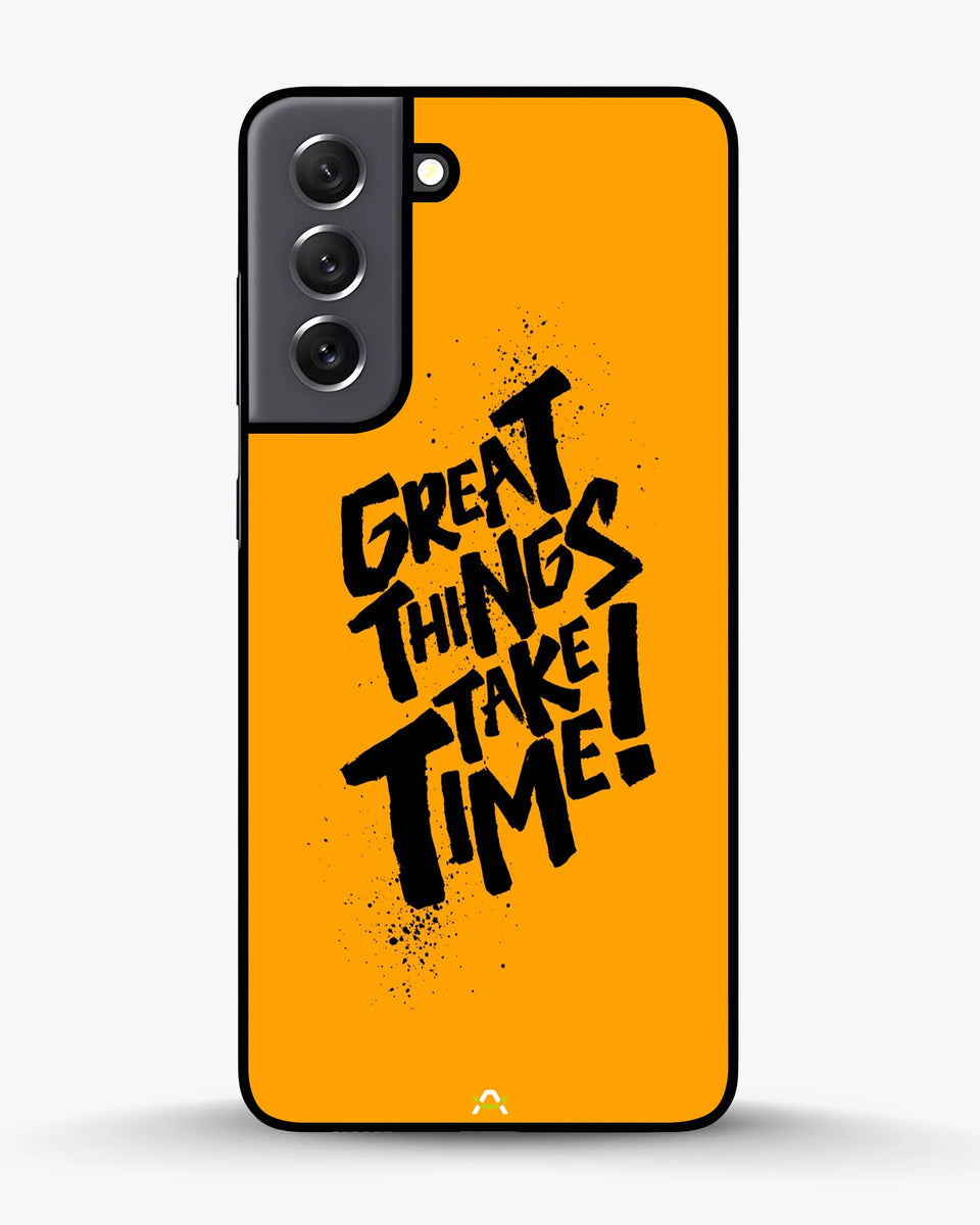 Creslia great things take time phone case - great things take time phone case samsung galaxy s21 fe