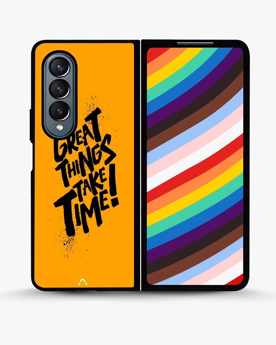 Creslia great things take time phone case - great things take time phone case samsung galaxy z fold 4