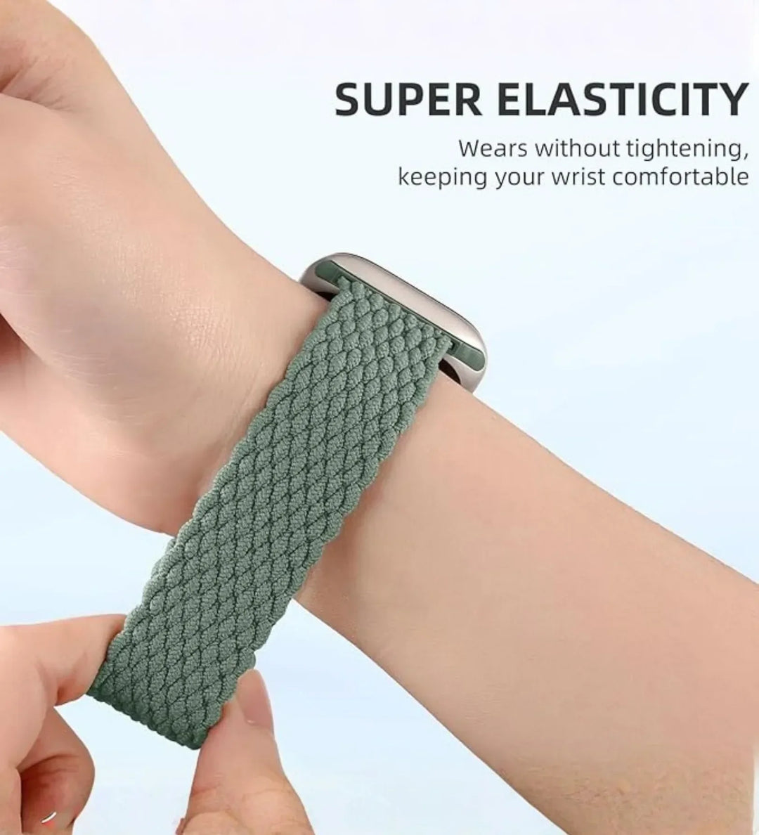 Magnetic Buckle Braided Loop Band for Apple Watch - Green Nylon Strap - Creslia