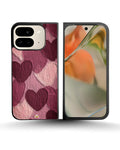 Creslia hearts pattern phone case - hearts pattern phone case google pixel 9 pro fold