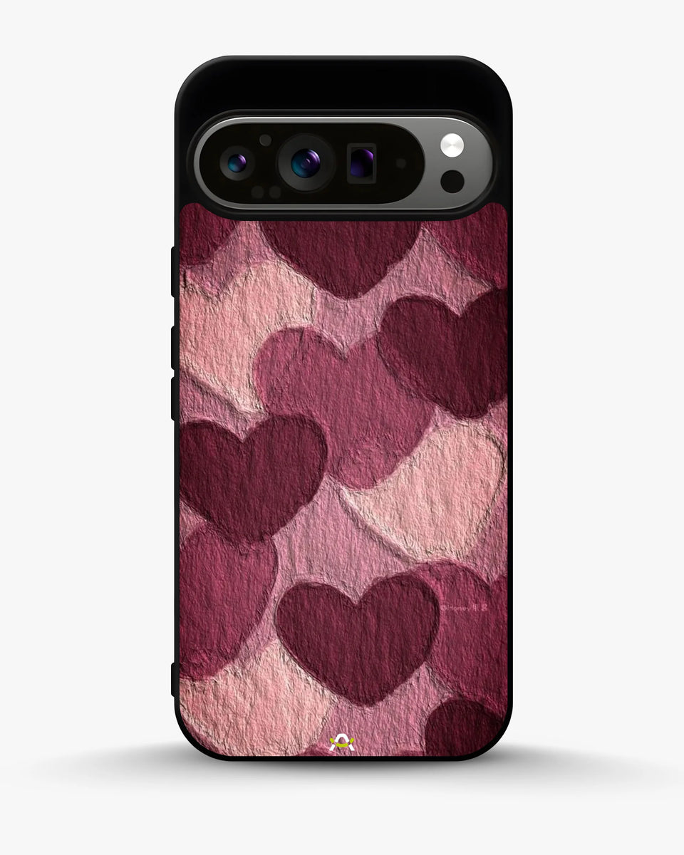 Creslia hearts pattern phone case - hearts pattern phone case google pixel 9 pro xl