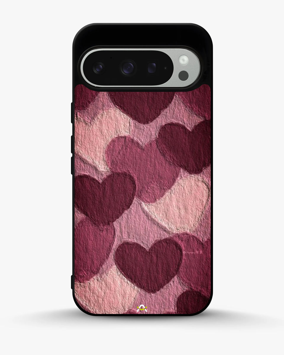 Creslia hearts pattern phone case - hearts pattern phone case google pixel 9 pro