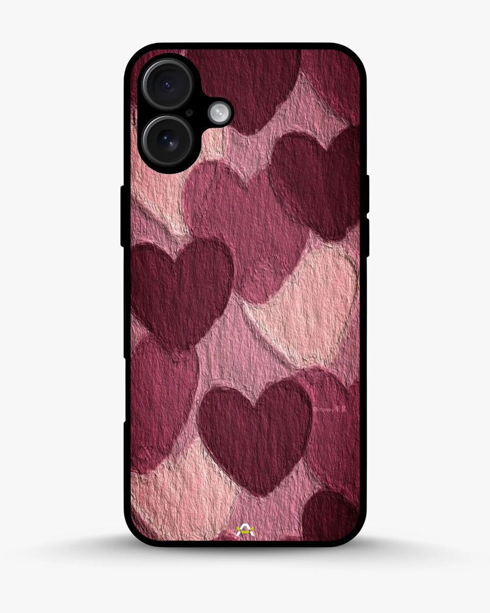 Creslia hearts pattern phone case - hearts pattern phone case iphone 17