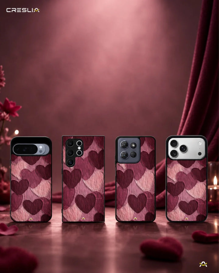 Creslia hearts pattern phone case - hearts pattern phone case mobile banner