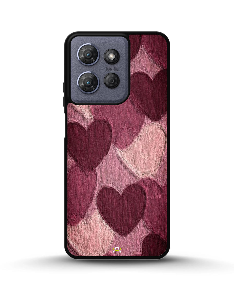 Creslia hearts pattern phone case - hearts pattern phone case moto g power 2025