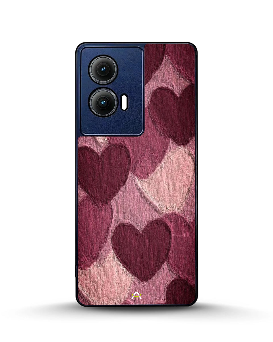 Creslia hearts pattern phone case - hearts pattern phone case motorola edge 2024