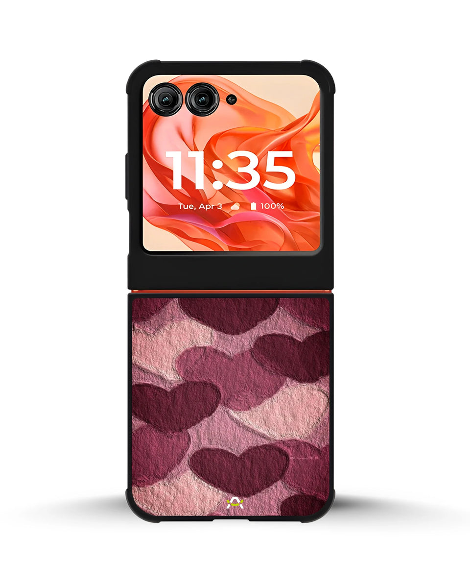 Creslia hearts pattern phone case - hearts pattern phone case motorola razr 2025