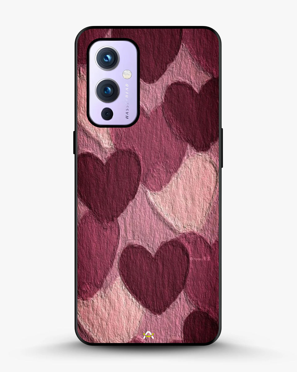 Creslia hearts pattern phone case - hearts pattern phone case oneplus 9