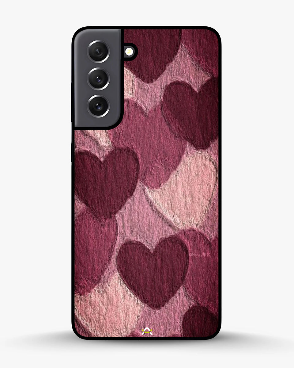 Creslia hearts pattern phone case - hearts pattern phone case samsung galaxy s21 fe