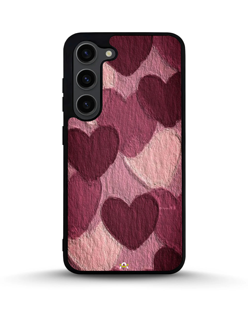 Creslia hearts pattern phone case - hearts pattern phone case samsung galaxy s23