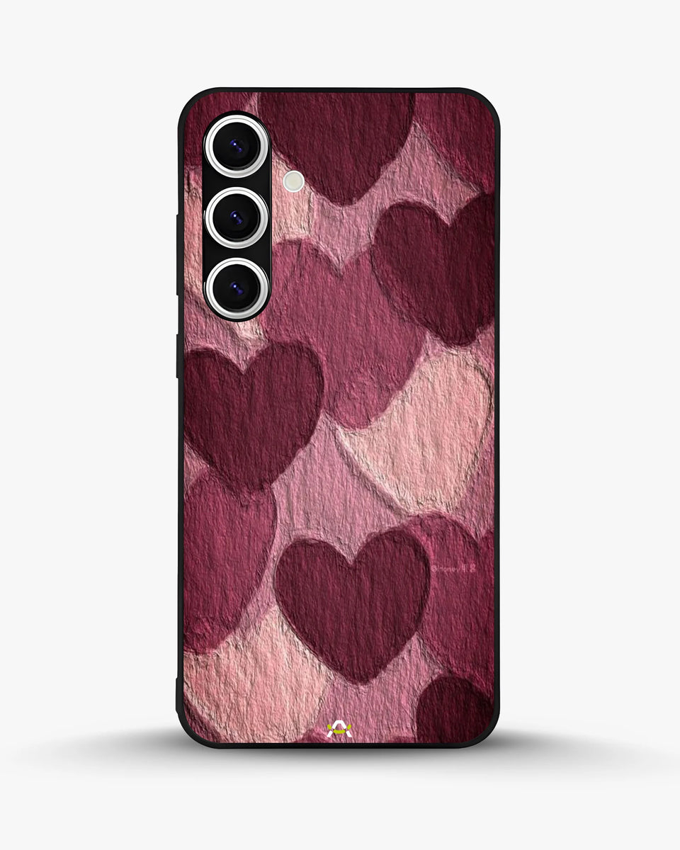 Creslia hearts pattern phone case - hearts pattern phone case samsung galaxy s24 fe