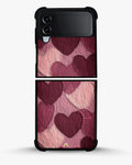 Creslia hearts pattern phone case - hearts pattern phone case samsung galaxy z flip 4
