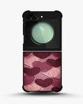 Creslia hearts pattern phone case - hearts pattern phone case samsung galaxy z flip 6