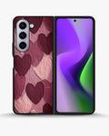 Creslia hearts pattern phone case - hearts pattern phone case samsung galaxy z fold 5