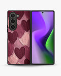 Creslia hearts pattern phone case - hearts pattern phone case samsung galaxy z fold 6