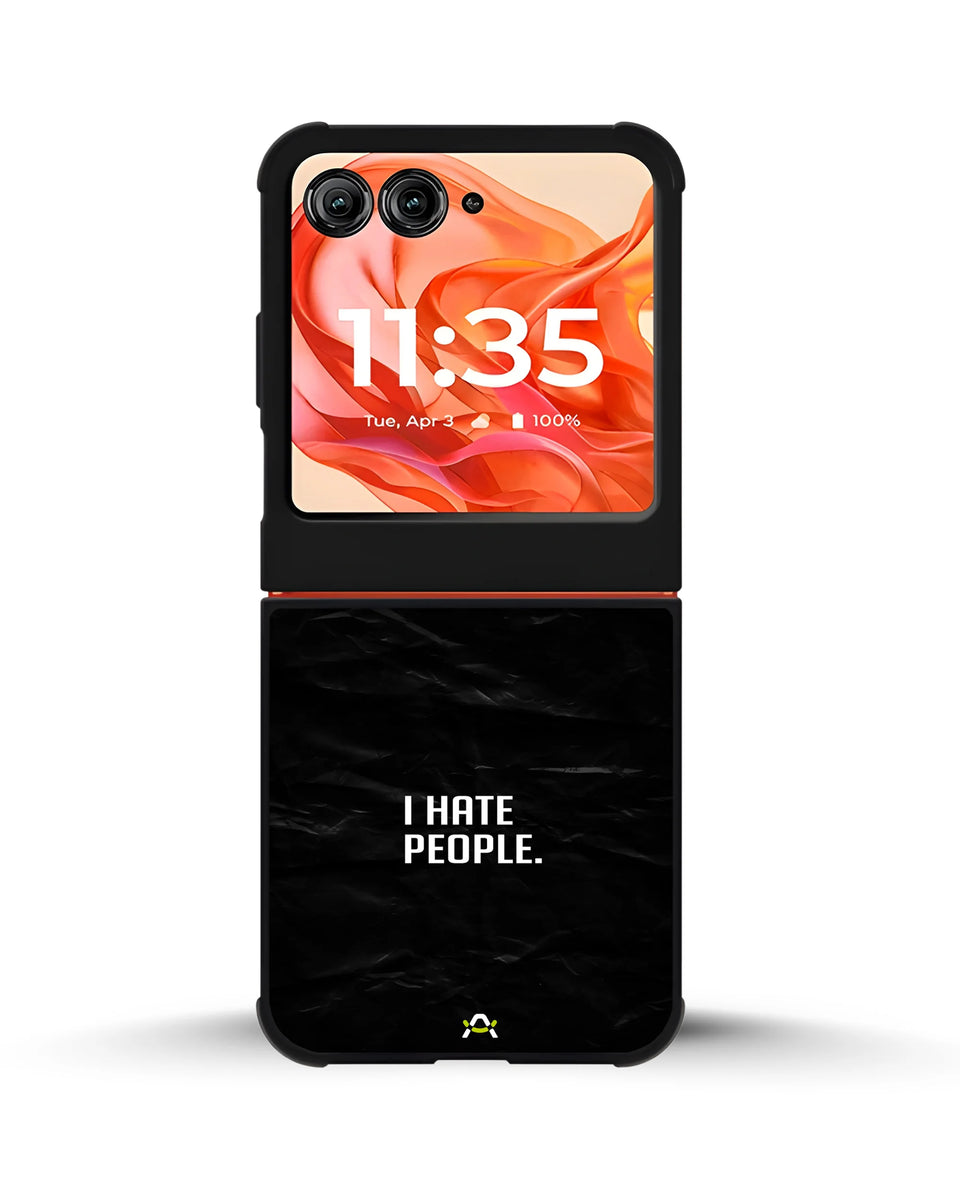 Creslia i hate people quote phone case - i hate people quote phone case motorola razr 2025