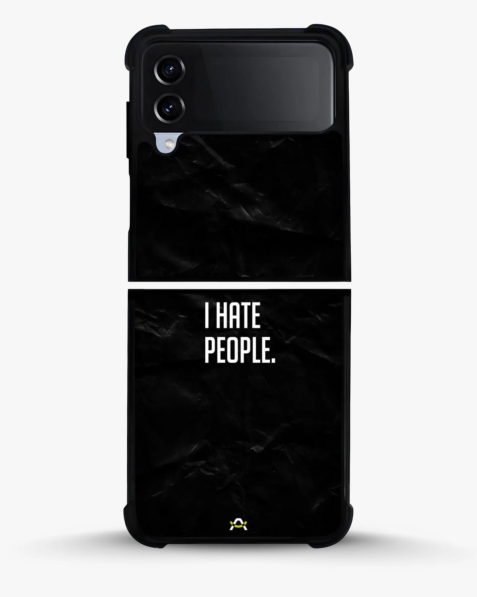 Creslia i hate people quote phone case - i hate people quote phone case samsung galaxy z flip 4