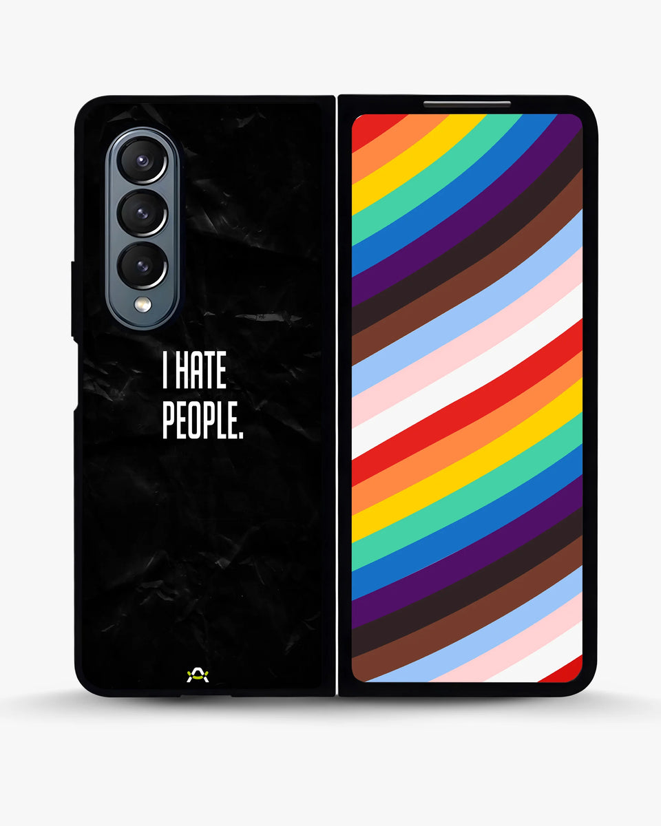 Creslia i hate people quote phone case - i hate people quote phone case samsung galaxy z fold 4
