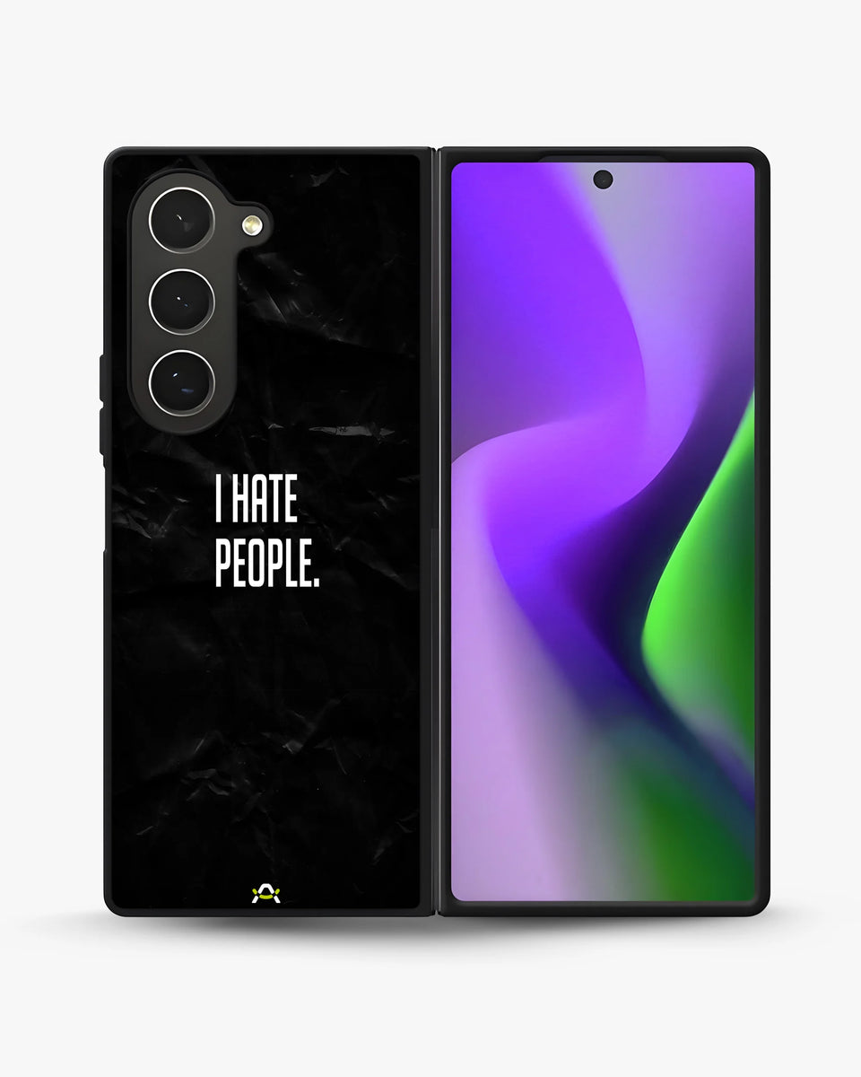 Creslia i hate people quote phone case - i hate people quote phone case samsung galaxy z fold 6