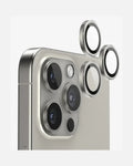 iPhone 15 Pro camera lens protectors showcasing HD clarity and scratch protection features.