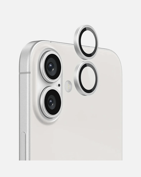 iPhone 16 with camera lens protectors, showcasing HD clarity and scratch-resistant design.