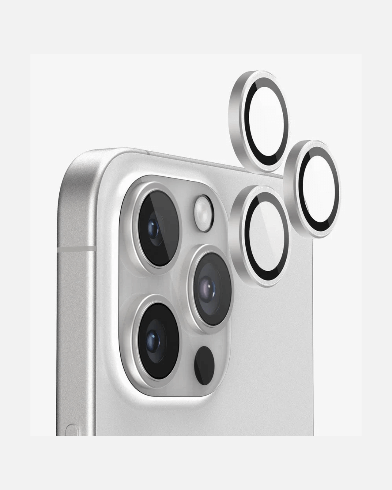 iPhone 16 Pro with HD clarity camera lens protectors installed for enhanced protection and photography.