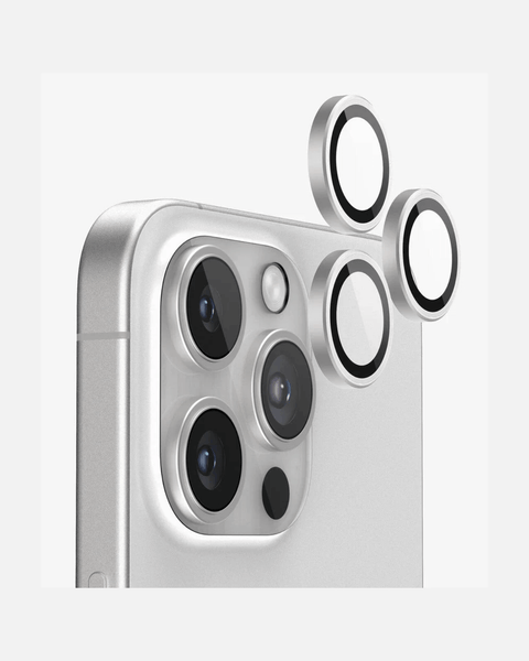 iPhone 16 Pro with HD clarity camera lens protectors installed for enhanced protection and photography.