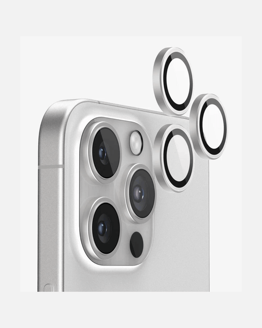 iPhone 16 Pro with HD clarity camera lens protectors installed for enhanced protection and photography.
