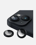 iPhone 15 camera lens protector with two crystal clear tempered glass lens covers for enhanced protection.