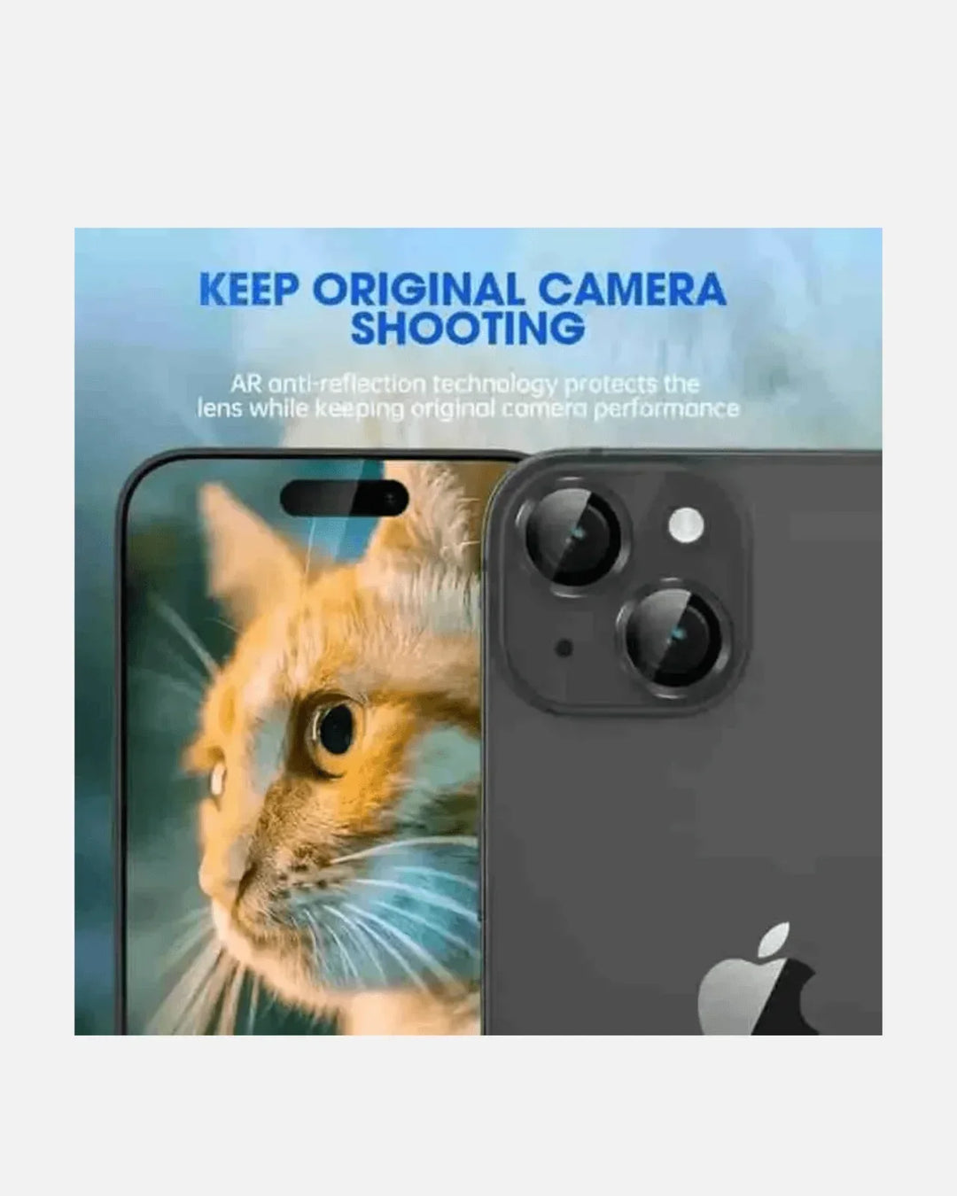 iPhone camera lens protector with AR anti-reflection technology for clear photography without losing performance.