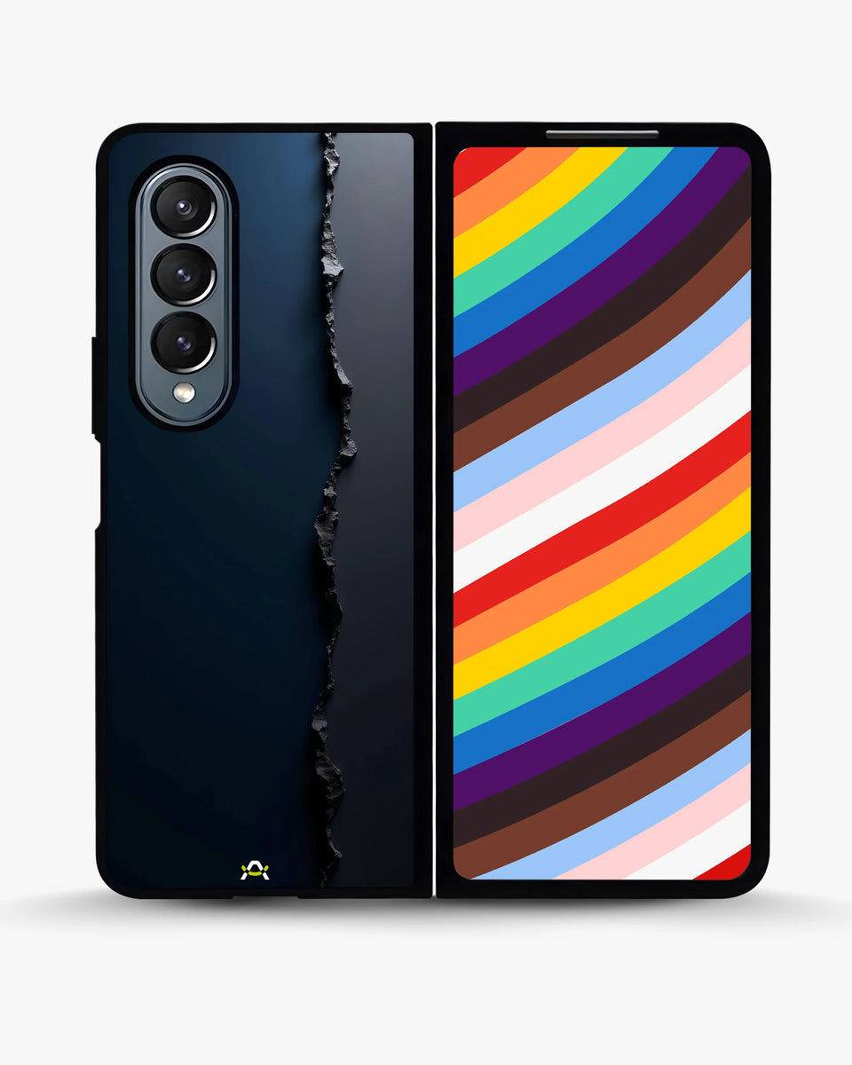Creslia jagged line phone case - jagged line phone case samsung galaxy z fold 4