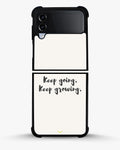 Creslia keep going keep growing phone case - keep going keep growing phone case samsung galaxy z flip 4