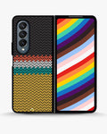 Creslia knit pattern designer phone case - knit pattern designer phone case samsung galaxy z fold 4
