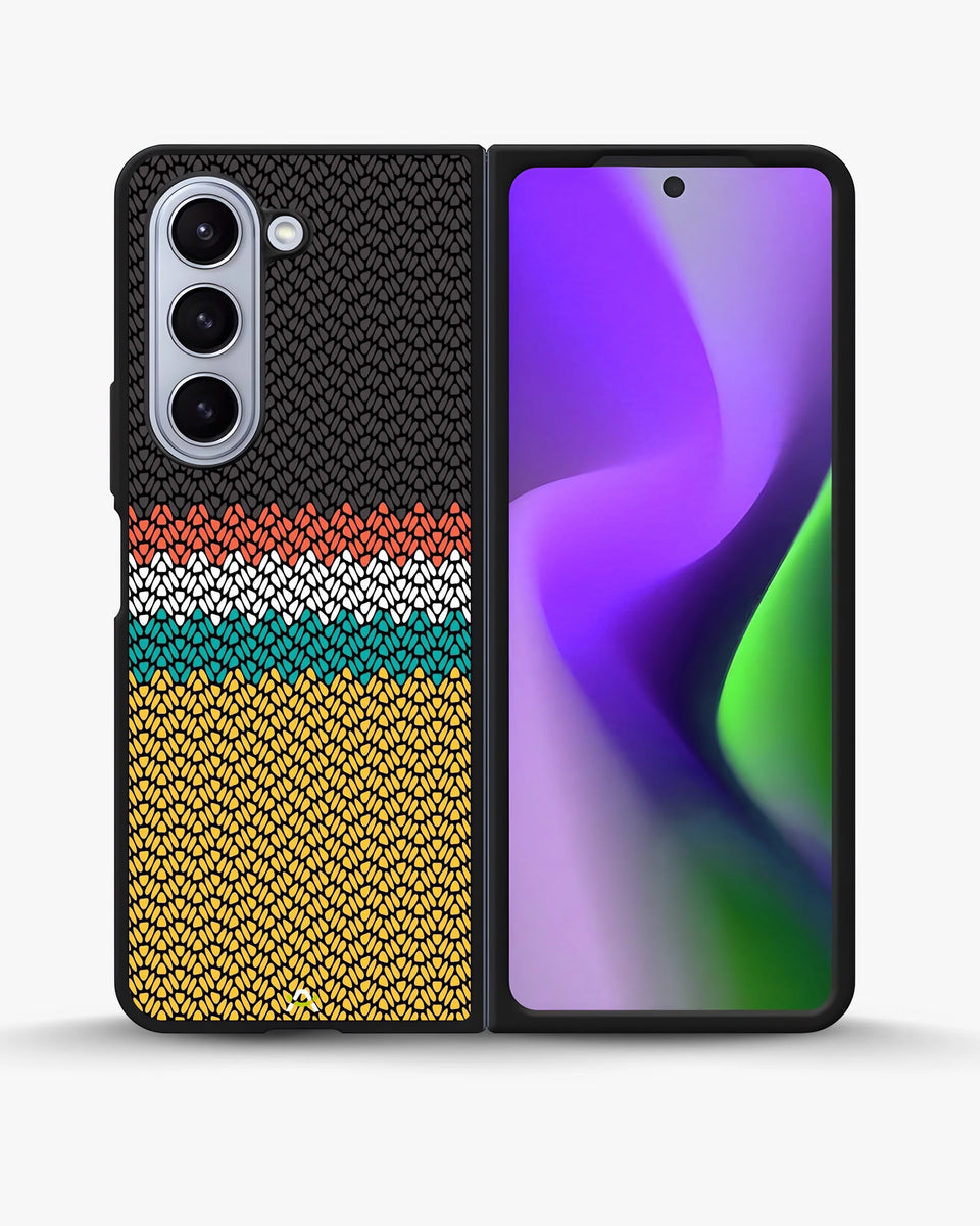 Creslia knit pattern designer phone case - knit pattern designer phone case samsung galaxy z fold 5