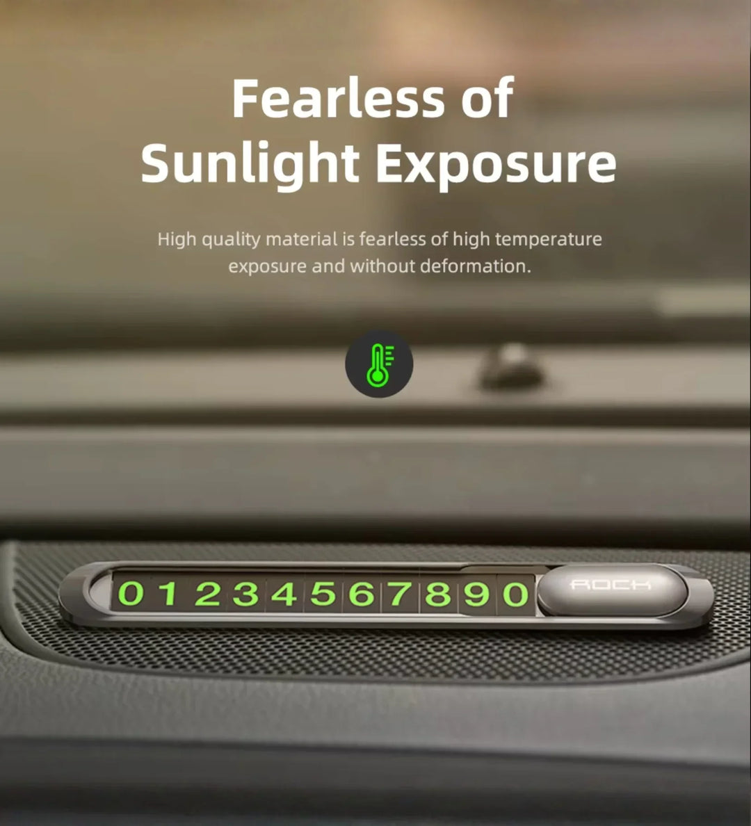 Magnetic Slide-to-Hide Temporary Parking Phone Number Plate (Metal) - Creslia