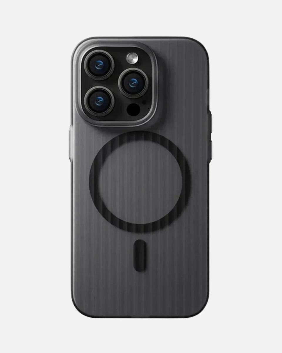 Corrugated Hybrid MagSafe Case for iPhone - Black - Creslia