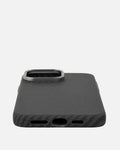 MagSafe compatible ultra-thin aramid fiber iPhone case with metal camera frame and textured finish.