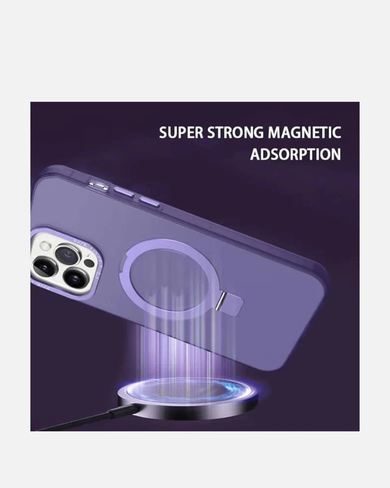 Purple MagSafe Wireless Charging Case with strong magnetic adsorption for iPhone 16 Pro Max