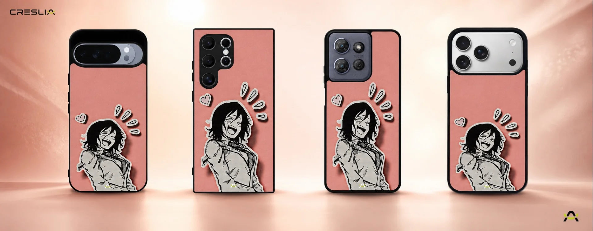 Creslia manga girl rose heart phone case - manga girl rose heart phone case desktop banner