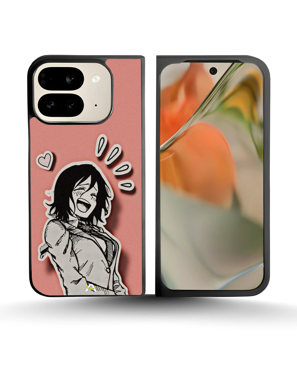 Creslia manga girl rose heart phone case - manga girl rose heart phone case google pixel 10 pro fold
