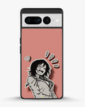 Creslia manga girl rose heart phone case - manga girl rose heart phone case google pixel 7 pro