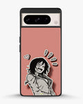 Creslia manga girl rose heart phone case - manga girl rose heart phone case google pixel 8 pro